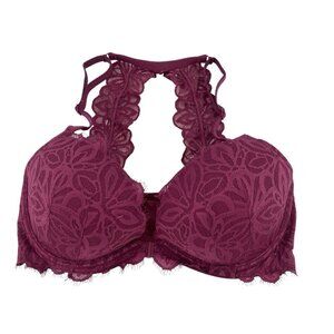 Pink by Victoria Secret Bra 32DD Date Push Up Bra Lace Racerback